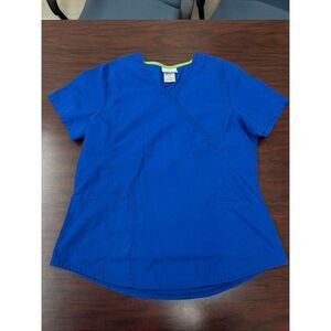 Scrubstar Electric Blue Scrub Top Size Small
